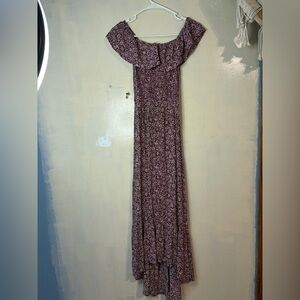 Abercrombie and fitch off the shoulder maxi dress dainty floral print XS